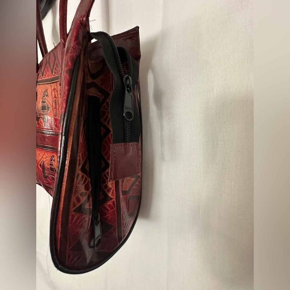 Small leather Shantiniketan Women's Purse Bag Handicraft - Picture 3 of 4